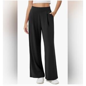 Ododos Wide Leg Pants Lounge Soft Stretchy Pockets Pleated